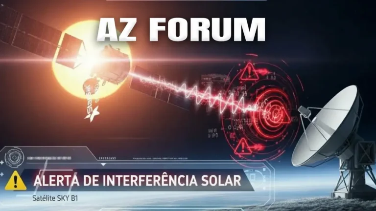 Aviso: Interferência Solar Afetando o Satélite SKY B1